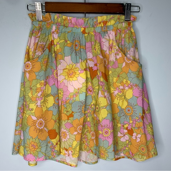 Show Me Your Mumu Short Mini Swing Skirt In Groovy Blooms Floral Size XS NWT! - Picture 5 of 11